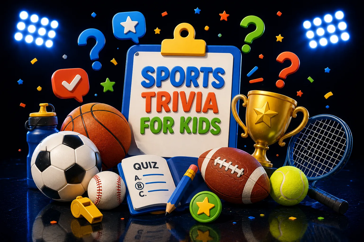 Sports Trivia Questions for Kids hero graphic